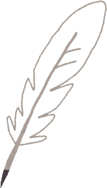 Illustration of a White Quill Pen